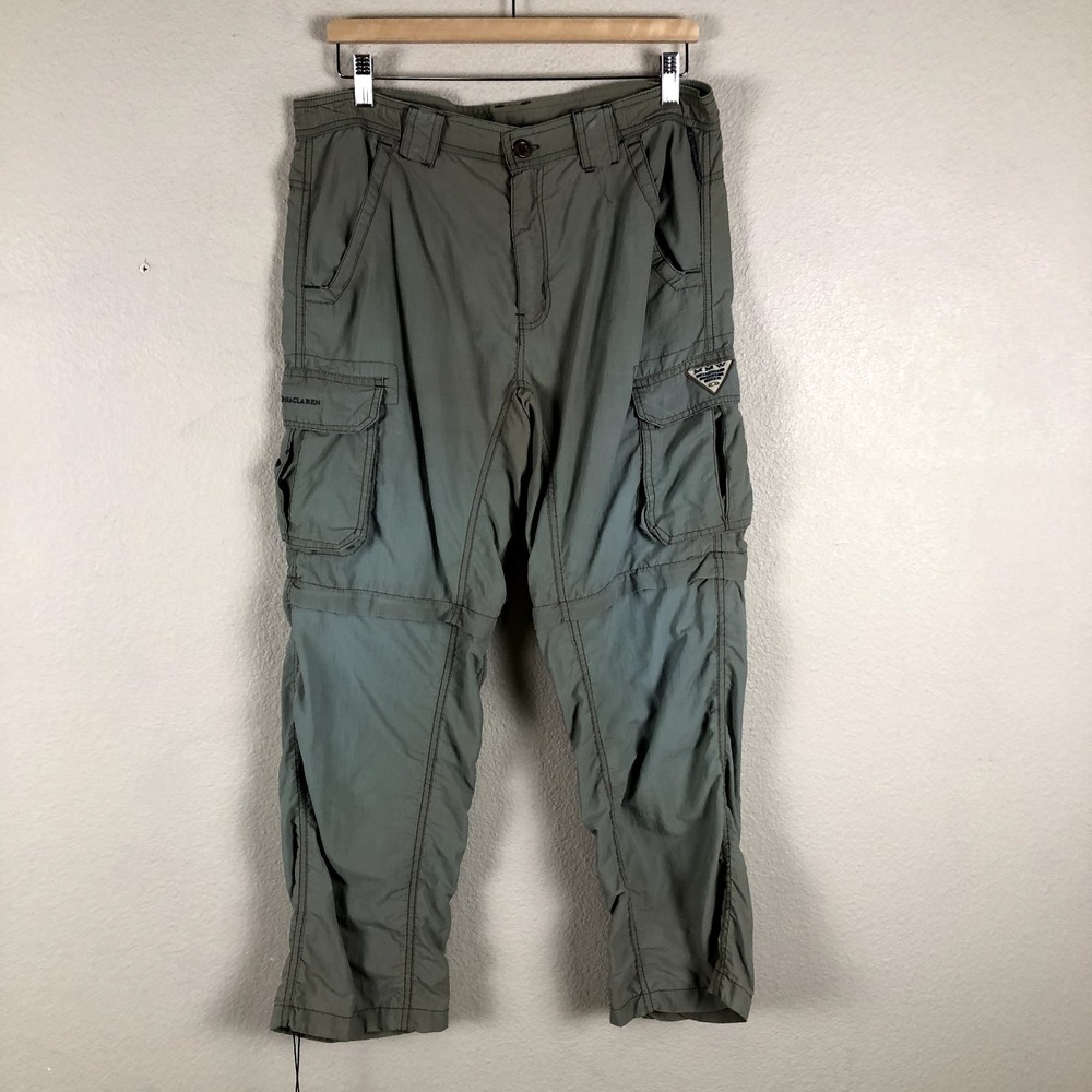 Maclaren Pants Mens Small Green Cargo Pockets Convertible Hiking Outdoor Fishing